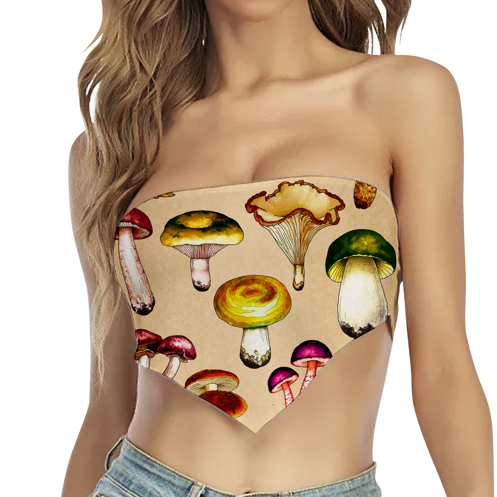 Magic Mushrooms All Over Print Triangle Tube Top