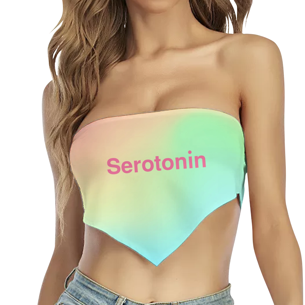 Serotonin All Over Print Triangle Tube Top