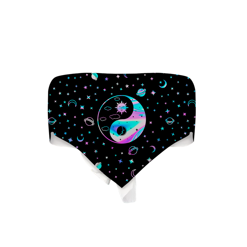 Yinyang Galaxy All Over Print Triangle Tube Top