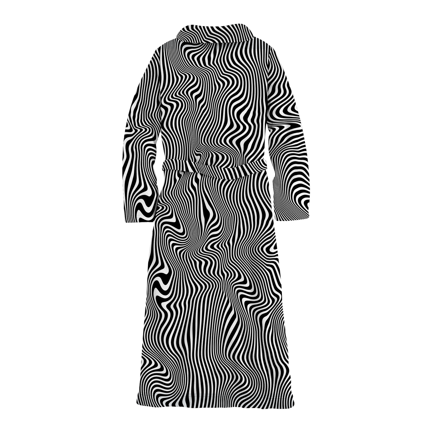 Trippy Wave All Over Print Fleece Robe