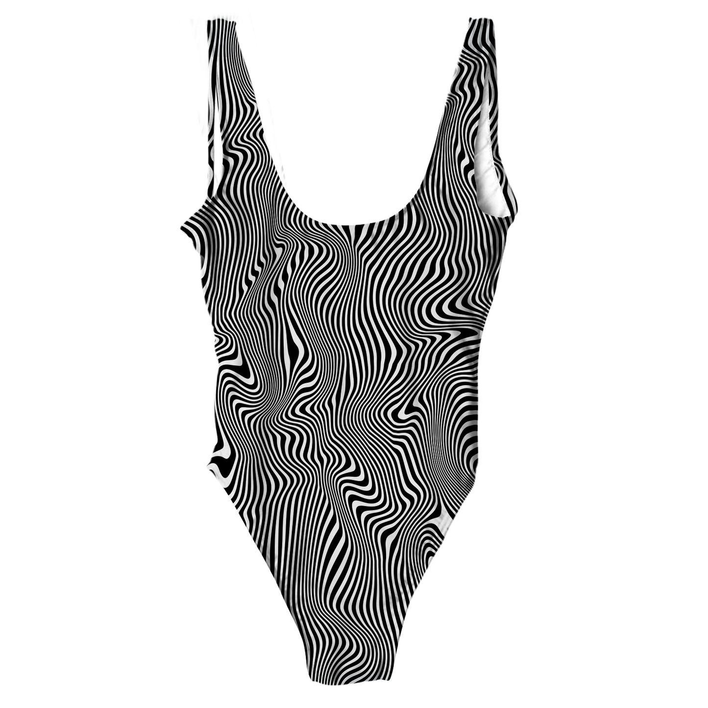 Trippy Wave All Over Print One-Piece Swimsuit