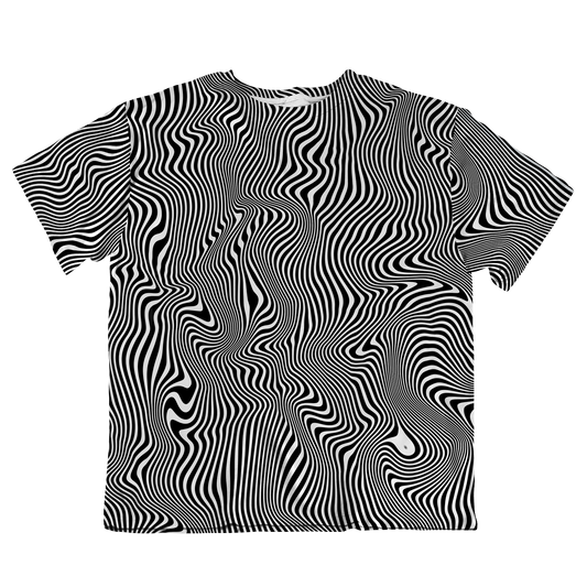 Trippy Wave All Over Print Oversized Tee