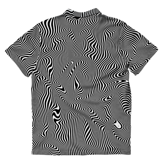 Trippy Wave All Over Print Men's Polo Shirt
