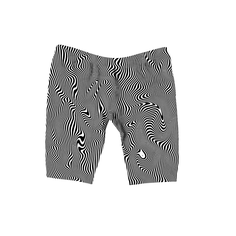 Trippy Wave All Over Print Women's Ribbed Shorts