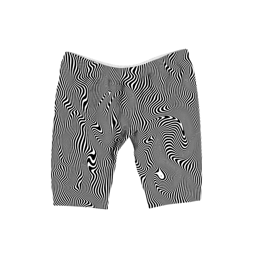 Trippy Wave All Over Print Women's Ribbed Shorts