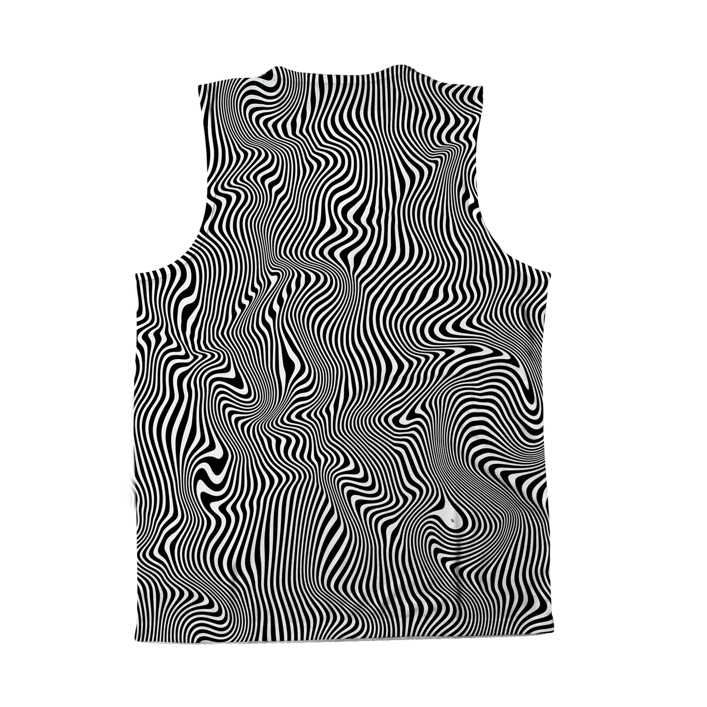 Trippy Wave All Over Print Sleeveless Tee