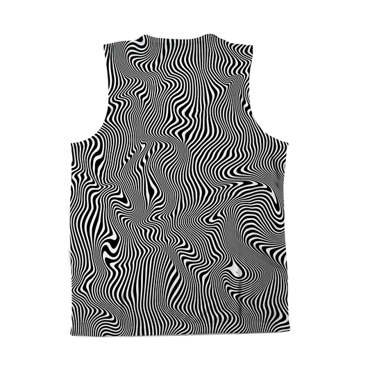 Trippy Wave All Over Print Sleeveless Tee