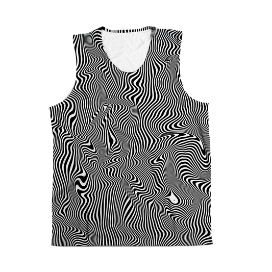 Trippy Wave All Over Print Sleeveless Tee