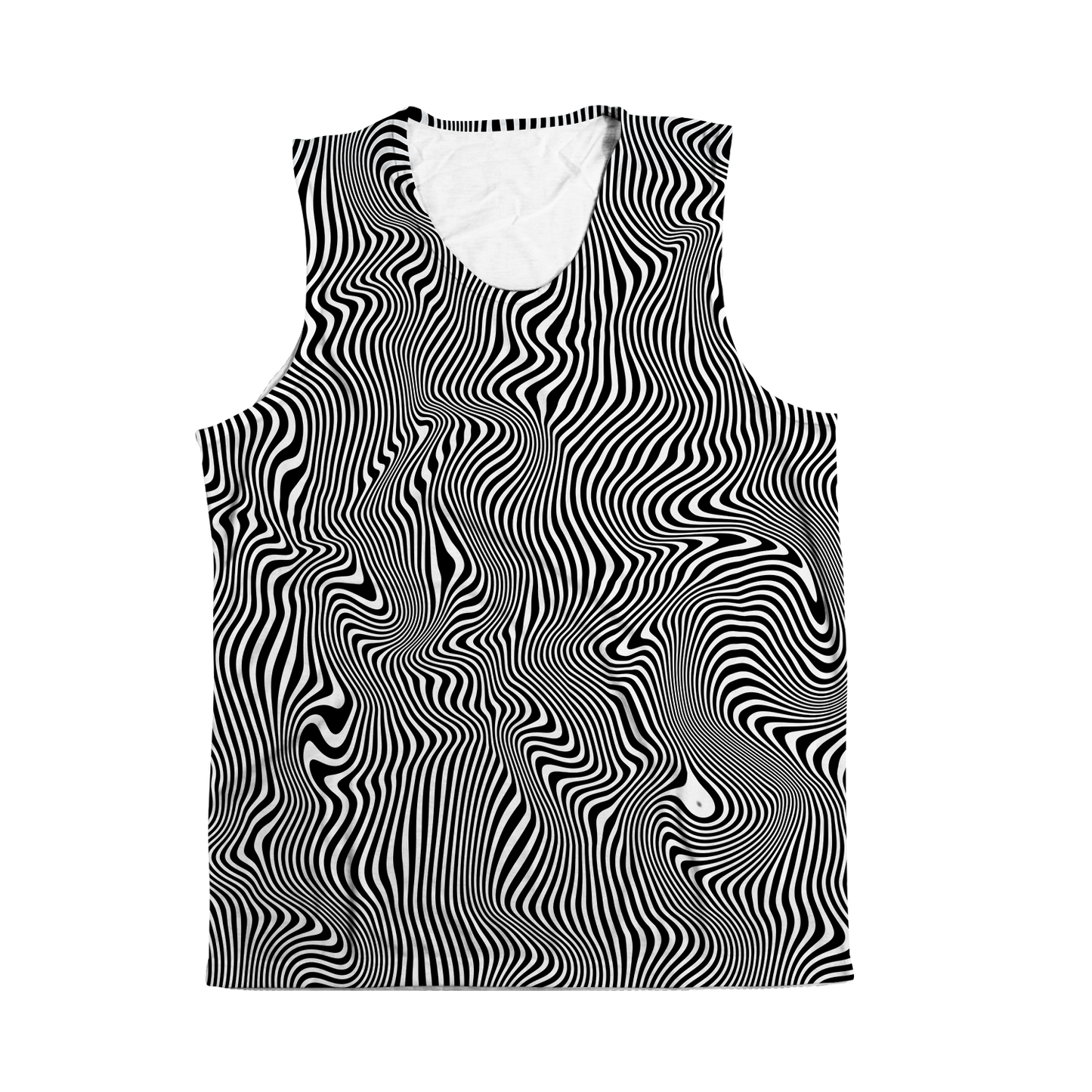 Trippy Wave All Over Print Sleeveless Tee