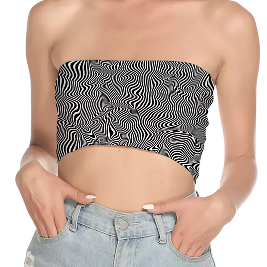 Trippy Wave All Over Print Women's Tube Top