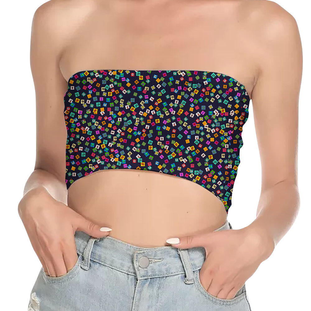 Tabs All Over Print Women's Tube Top