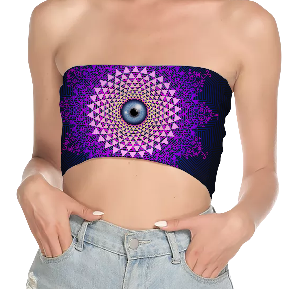 Psi~ Eye Ball All Over Print Women's Tube Top