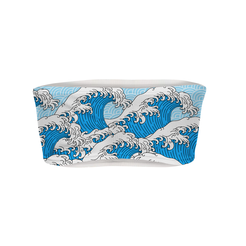 Retro Waves All Over Print Women's Tube Top