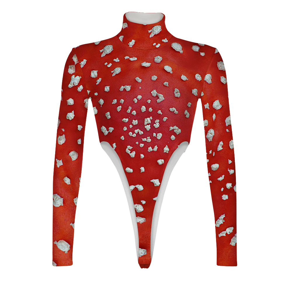 Fly Agaric - Amanita Women's Turtleneck Long Sleeve Jumpsuit