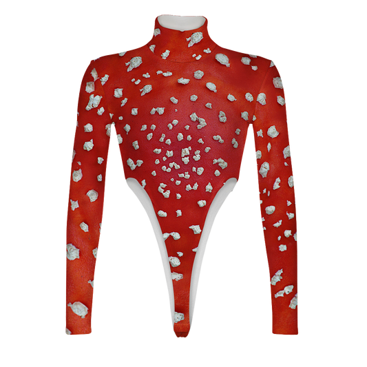 Fly Agaric - Amanita Women's Turtleneck Long Sleeve Jumpsuit