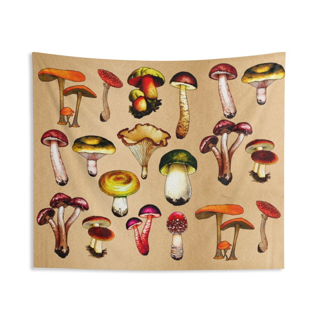 Mushrooms Indoor Wall Tapestries