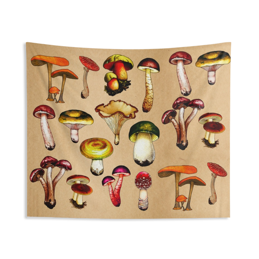 Mushrooms Indoor Wall Tapestries