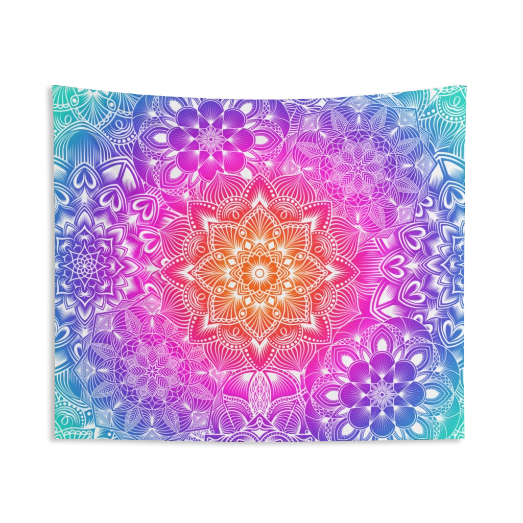 Mandala Lotus Indoor Wall Tapestries