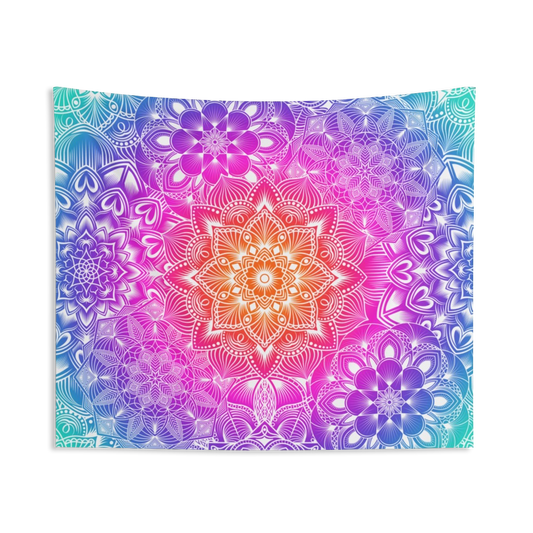 Mandala Lotus Indoor Wall Tapestries