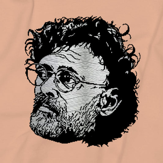 Terrence McKenna Embroidery Graphic Crop Hoodie