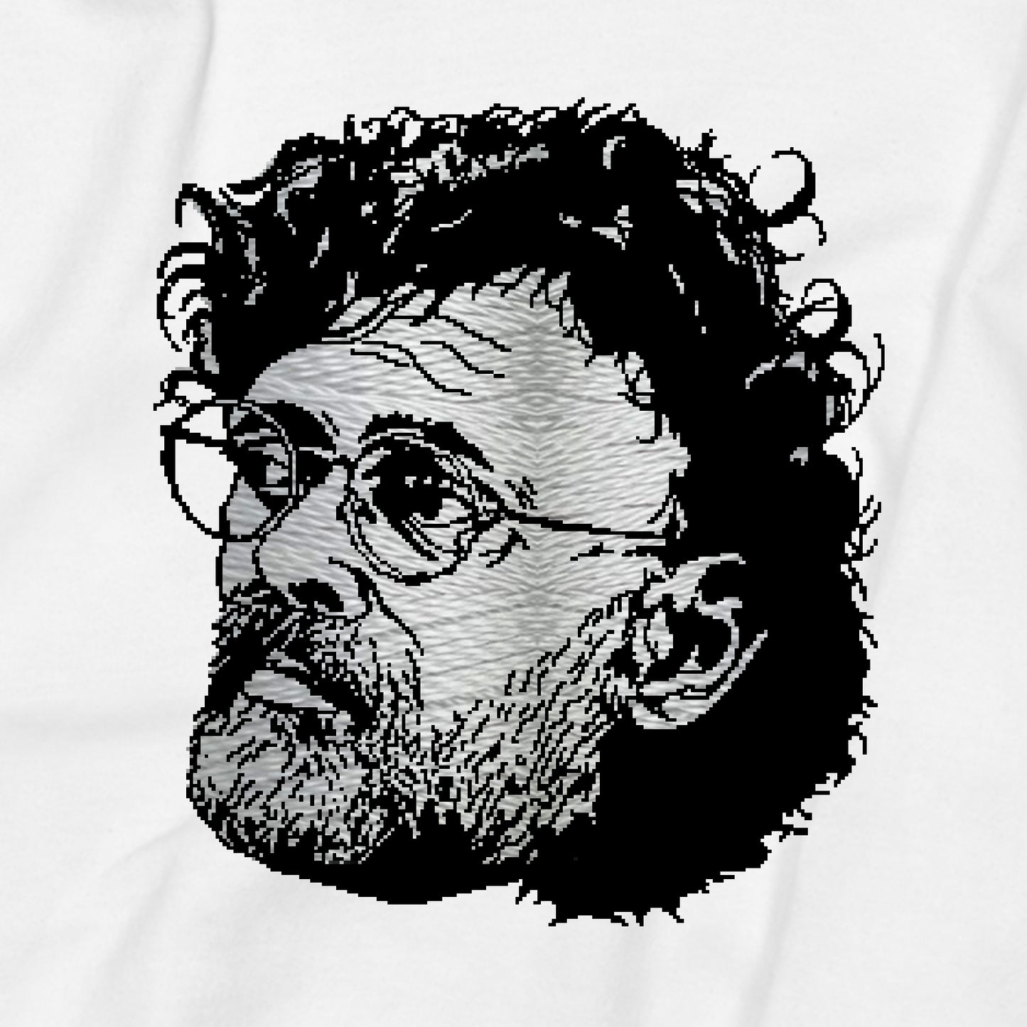 Terrence McKenna Embroidery Graphic Crop Sweatshirt