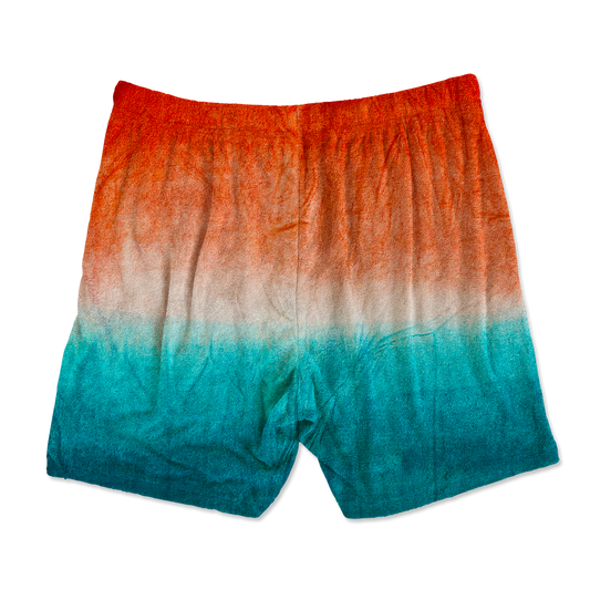 Terry Toweling Resort Shorts - Bomb Pop Dip Dye