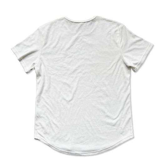 Terry Toweling Drop-Cut Tee - White