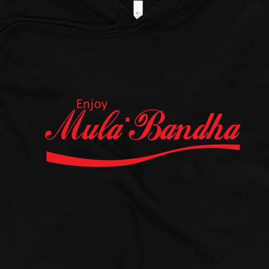 Enjoy Mula Bandha Graphic Crop Hoodie