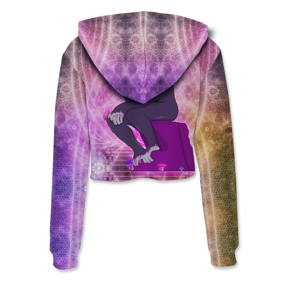 Thinking Ape All Over Print Crop Hoodie