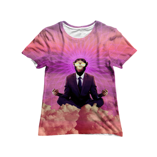 Meditating Ape All Over Print Women's Tee