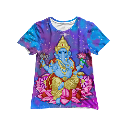 Pixel Ganesha All Over Print Women's Tee