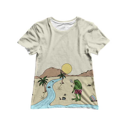 Beach Vibes All Over Print Women's Tee