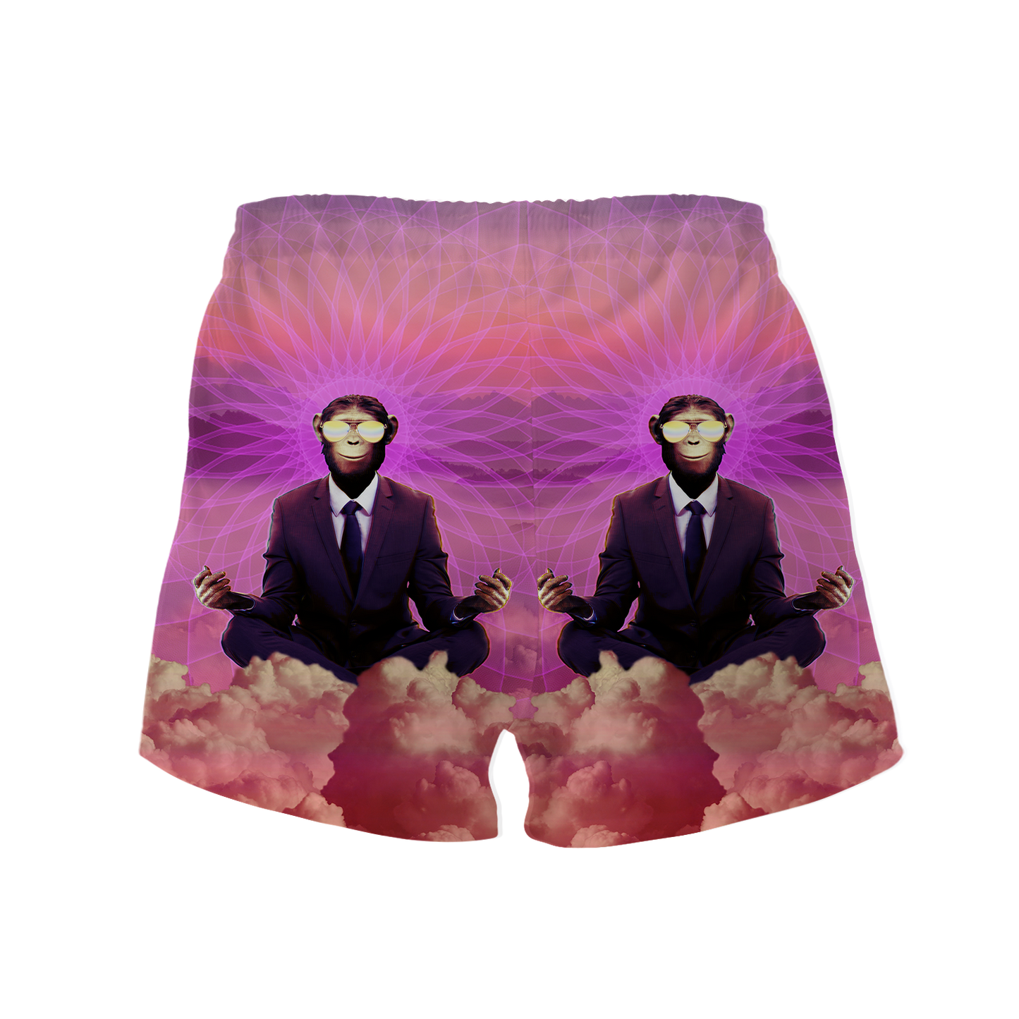 Meditating Ape All Over Print Women's Shorts