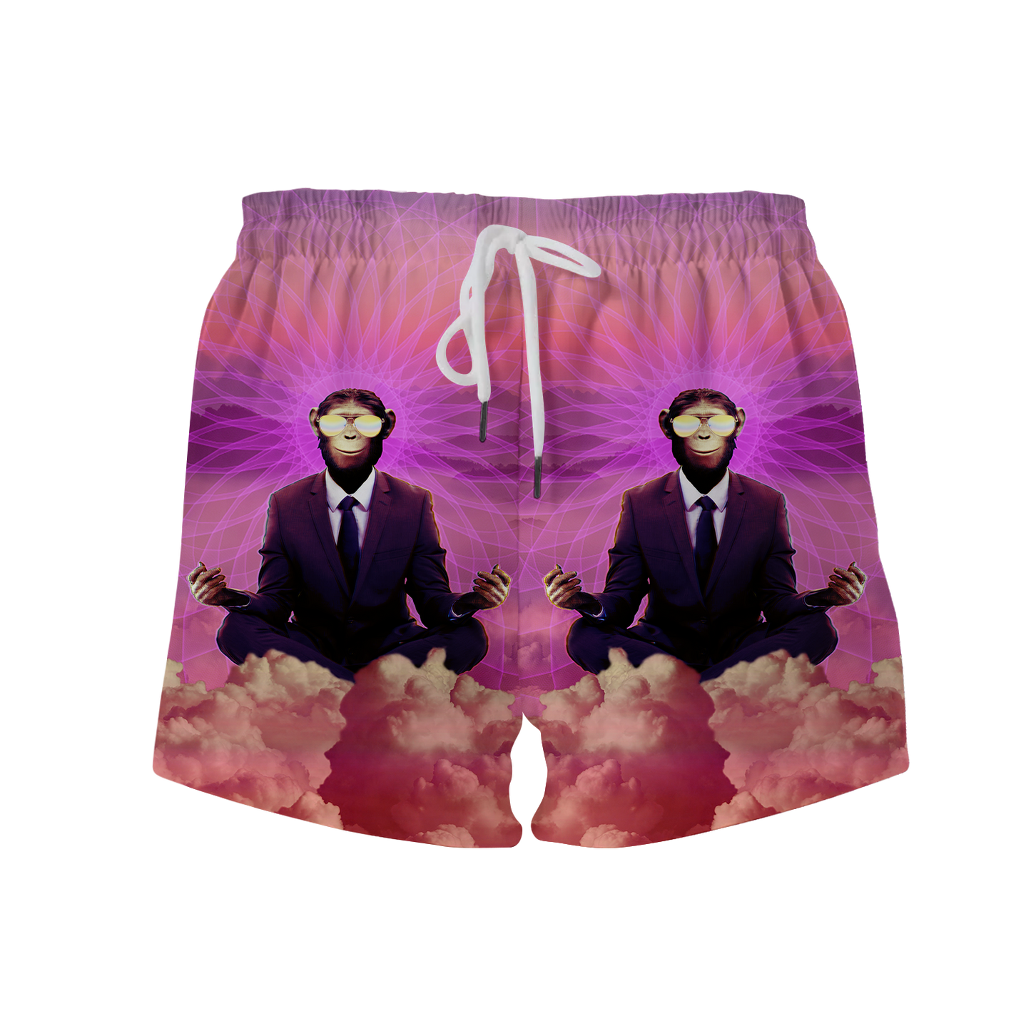 Meditating Ape All Over Print Women's Shorts