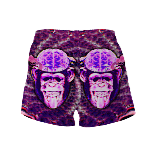 Ston~ Ape Brain All Over Print Women's Shorts