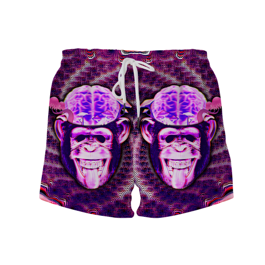 Ston~ Ape Brain All Over Print Women's Shorts