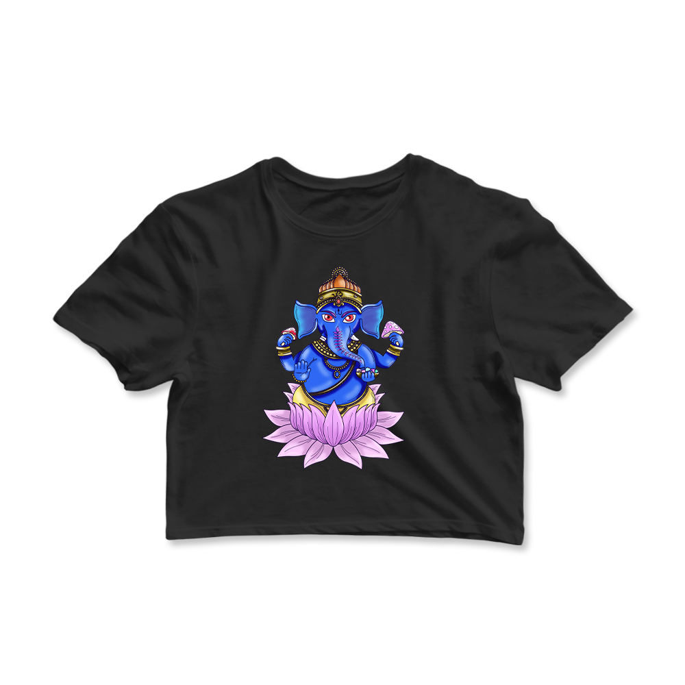 Ganesha Graphic Crop Tee