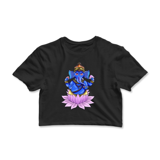 Ganesha Graphic Crop Tee