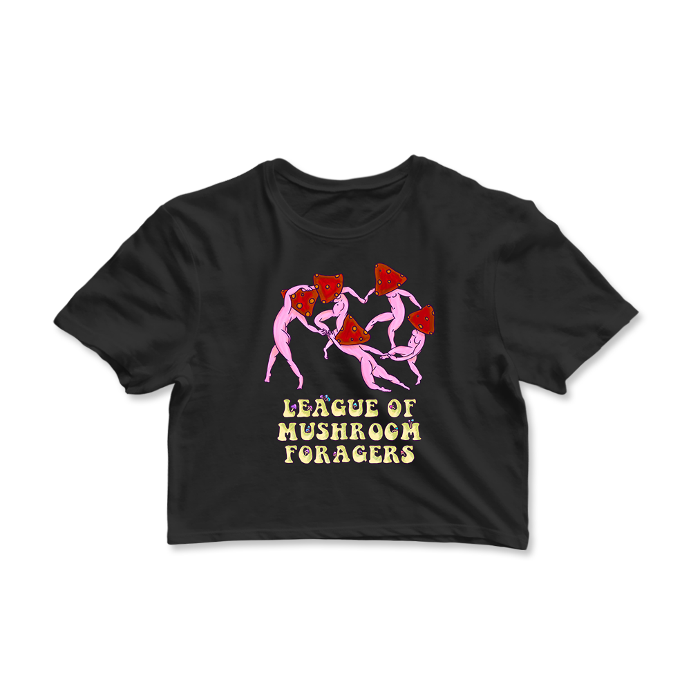 League of Mushroom Graphic Crop Tee