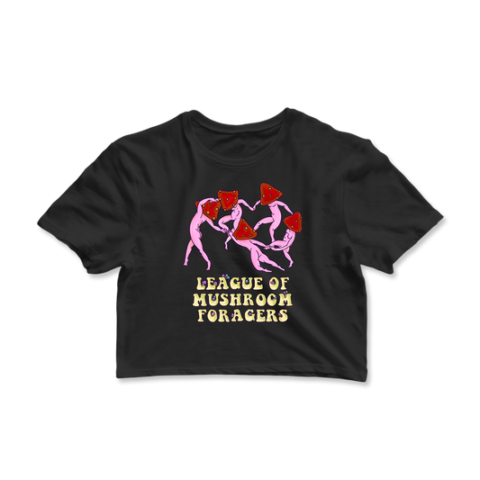 League of Mushroom Graphic Crop Tee