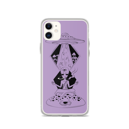 Shroom Beach Alien Meditating iPhone Case protects your iPhone against water, dust and shock.