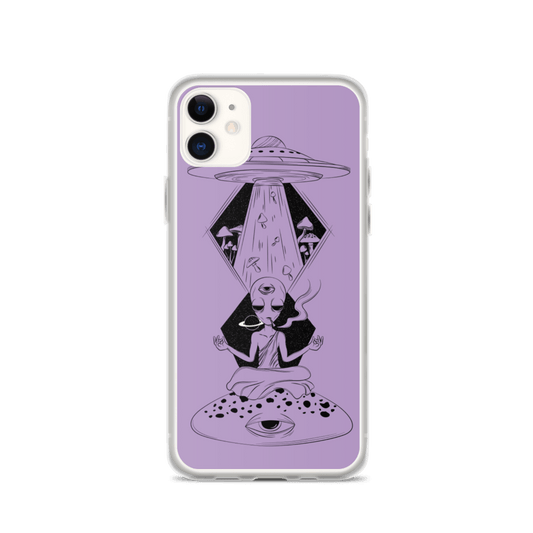 Shroom Beach Alien Meditating iPhone Case protects your iPhone against water, dust and shock.