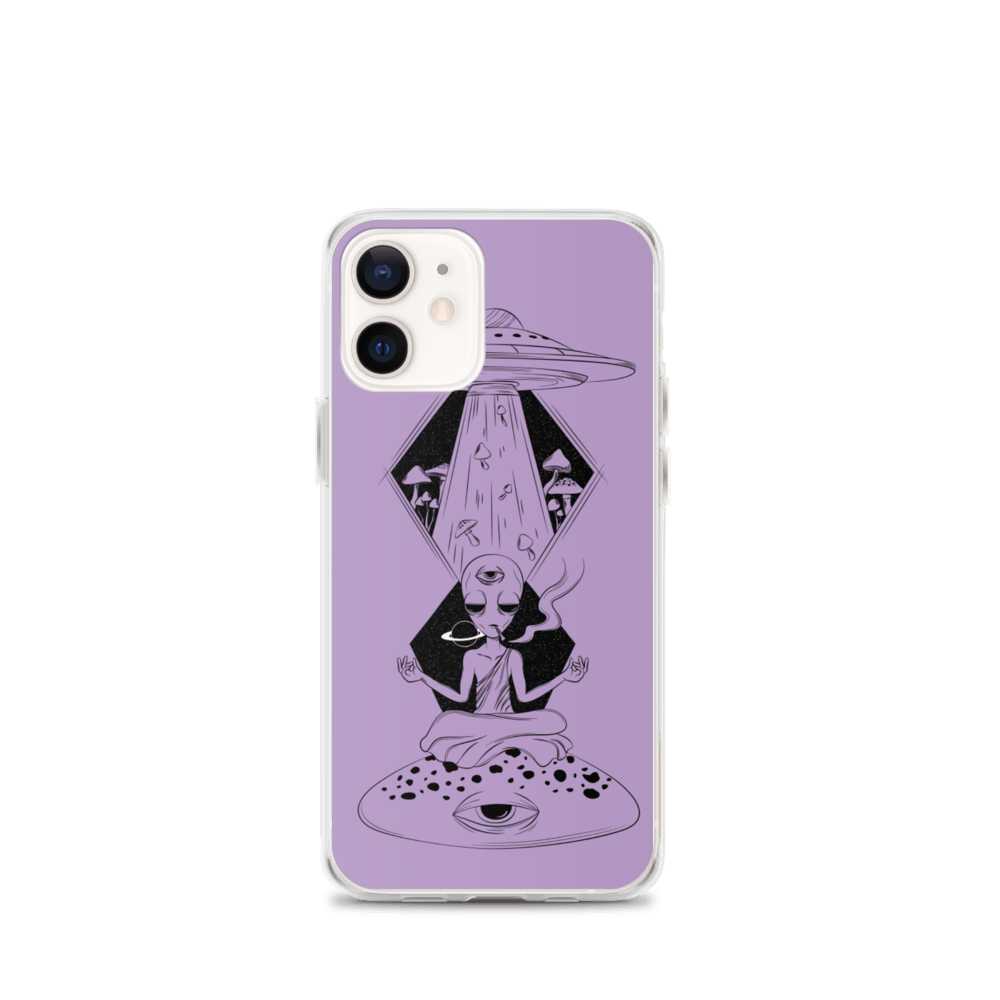 Shroom Beach Alien Meditating iPhone Case protects your iPhone against water, dust and shock.