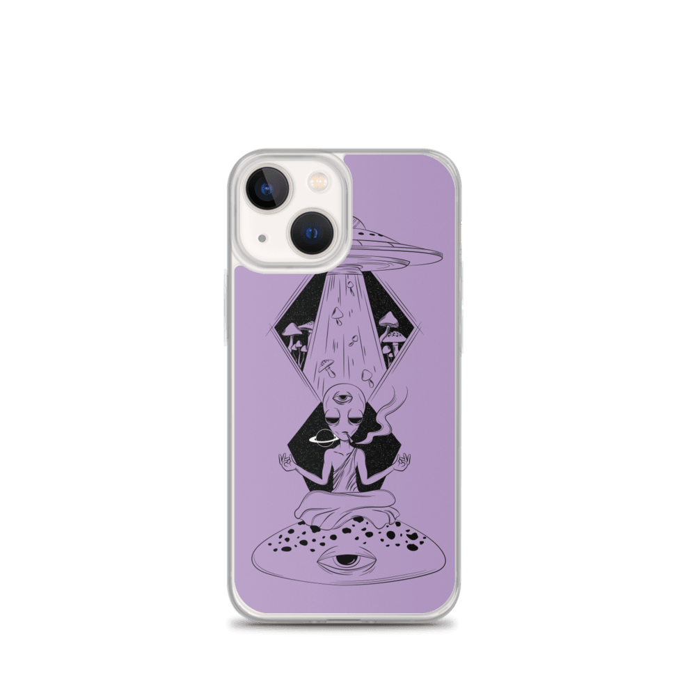 Shroom Beach Alien Meditating iPhone Case protects your iPhone against water, dust and shock.