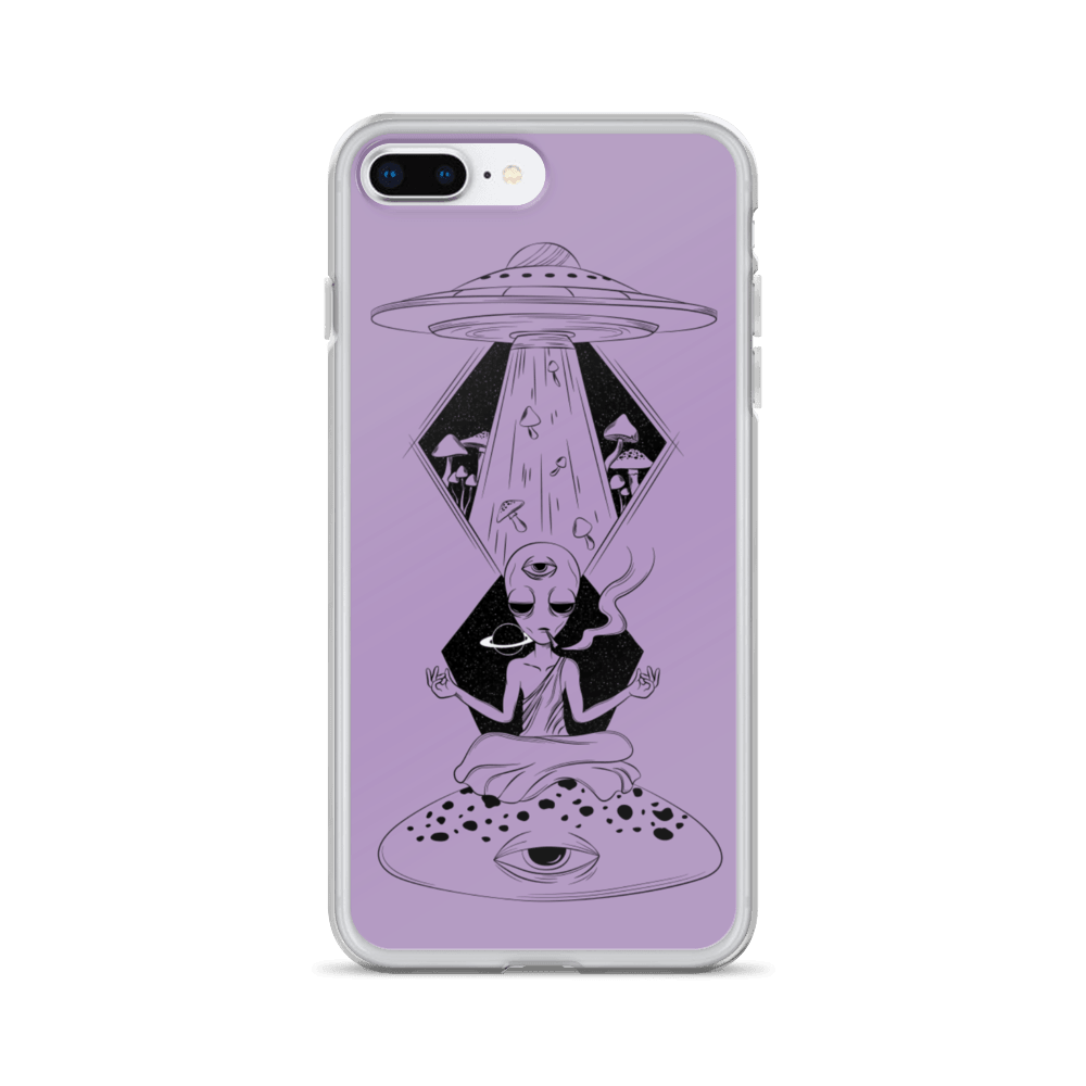 Shroom Beach Alien Meditating iPhone Case protects your iPhone against water, dust and shock.