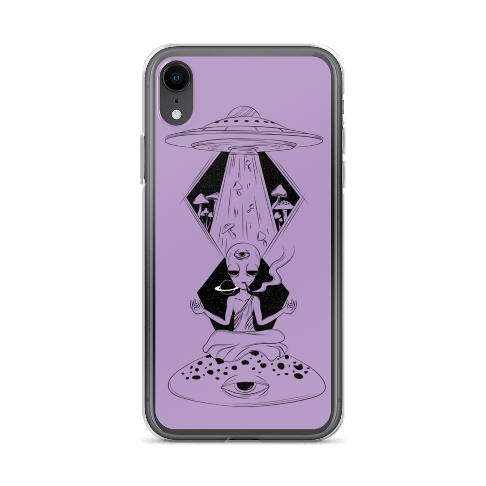 Shroom Beach Alien Meditating iPhone Case protects your iPhone against water, dust and shock.