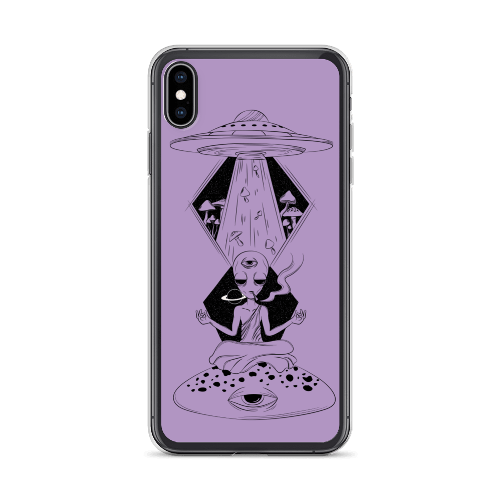 Shroom Beach Alien Meditating iPhone Case protects your iPhone against water, dust and shock.