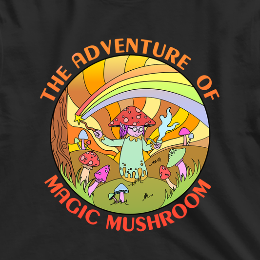 The Adventure of Magic Mushroom Graphic Crop Tee