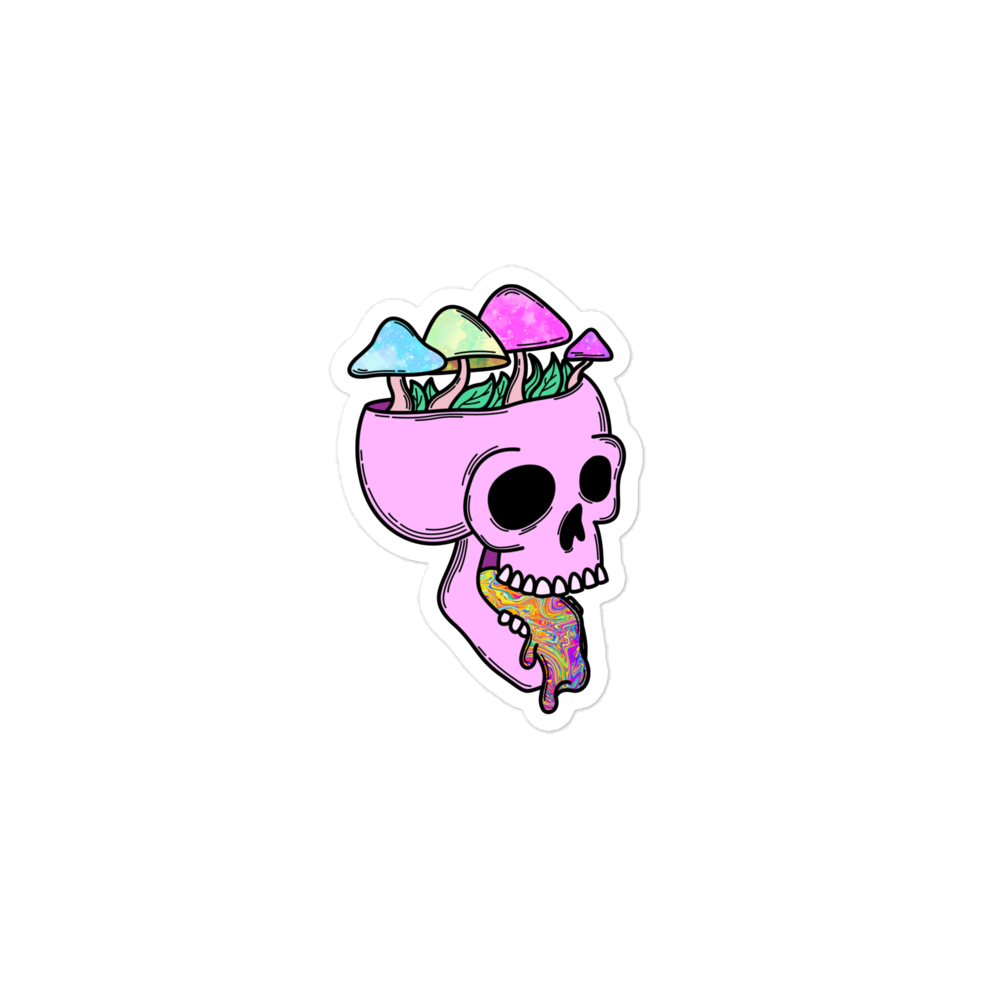 Shroom Skull Sticker