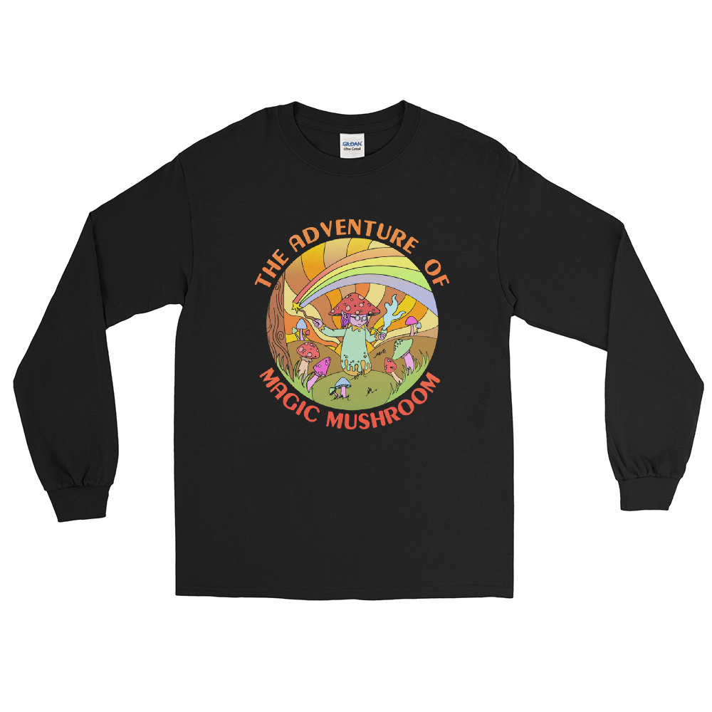 The Adventure Of Magic Mushroom Graphic Long Sleeve Tee